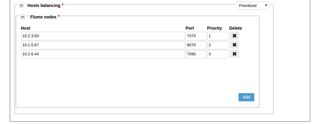 Configure prioritized host balancing