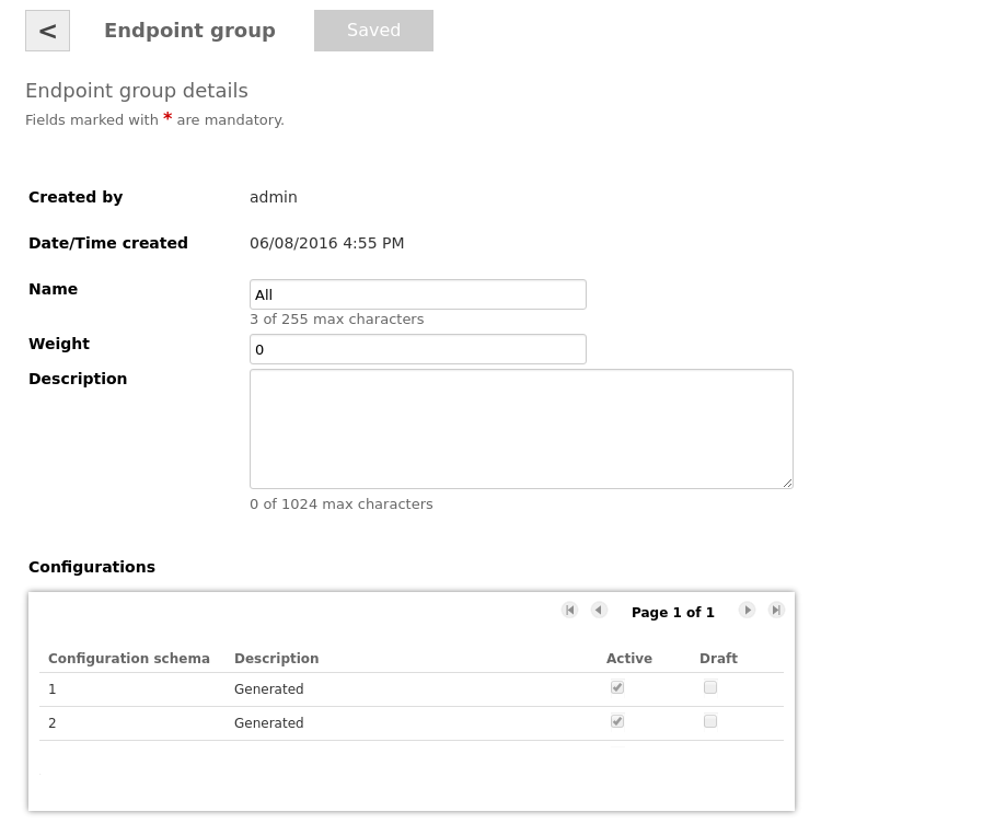 Endpoint groups inside
